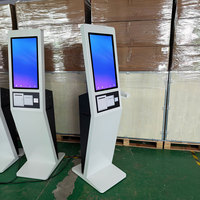 Kiosco de Autoservicio Android de 21.5 Pulgadas para Restaurante de Hamburguesas con Impresora y Soporte para Punto de Venta