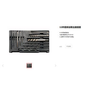 Eertuo <b>Broken</b> Screw <b>Extractor</b> Set 12-Piece Hss Spiral Flute Metric Industrial Grade For Damaged <b>Bolt</b> Removal - Product Image 1