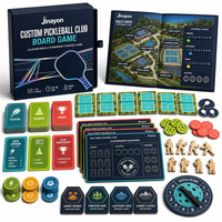 Jeu de société de stratégie personnalisé pour club de pickleball, jeu de table pliable pour la gestion des clubs avec composants en bois pour les événements de club
