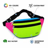 Sac banane personnalisé avec logo, sac de taille en nylon, sac de hanche, sac de voyage et de sport, vente en gros, fabricant OEM