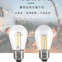LEDORA Ampoule à filament LED Edison blanc chaud S14 2W Guirlande lumineuse extérieure avec Luces de jardin en plastique 90 E27 30000 AC Power Supply