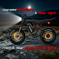 Vélo tout-terrain électrique neuf 52V/60V 25AH/30AH, suspension intégrale, pneus larges, moteur roue arrière, autonomie 50 km