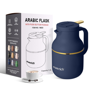 من الشركة المصنعة رائج مخصص لون ساخن قارورة عربية وشعار احتفظي بالجدار الداخلي خالية من BPA غلاية قهوة شاي - Product Image 1