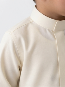 Vente en gros de thobe islamique personnalisé pour enfants, en coton premium, à manches longues, pour garçons musulmans, décontracté, respirant, séchage rapide, anti-plis, col montant - Product Image 3