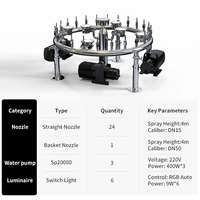 Fontaine musicale de luxe en acier inoxydable avec éclairage LED multicolore pour jardin et hôtel, 100 % assurance qualité, livraison gratuite
