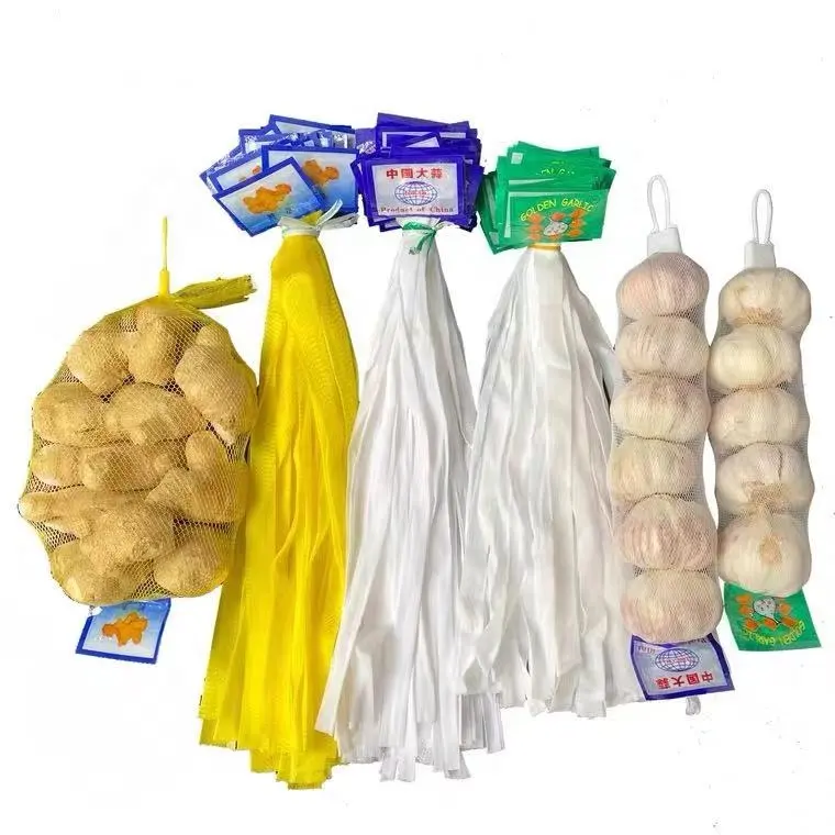 Mesh Bags For Garlic Manufacture Direct Supply Small 1kg Garlic Ginger Egg Packaging Mesh Net Bags Specially For Supermarket