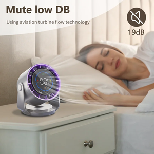 Ventilateur électrique intelligent portable, rechargeable par USB, silencieux, pour bureau ou fixation murale - Product Image 3