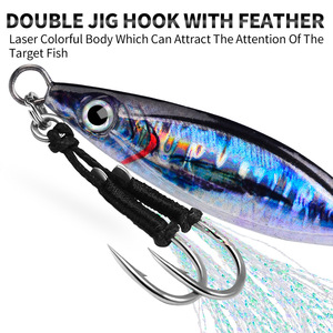 WEI 7g-30g impression 3D <span class=keywords><strong>de</strong></span> plaque <span class=keywords><strong>de</strong></span> fer plomb poisson avec bouche bar <span class=keywords><strong>mer</strong></span> pêche bateau pêche leurre basse Spot - Product Image 4