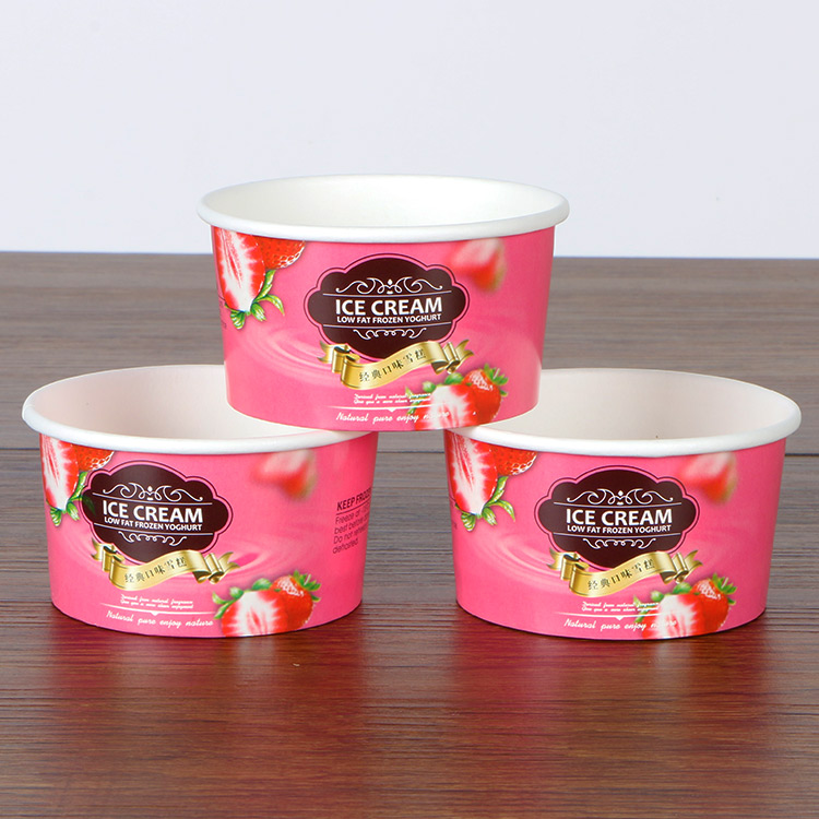 High Quality Ice Cream Cups Wholesale Customized Paper Cup Frozen Ice Cream Cup Food & Beverage Packaging,ice Cream Packaging