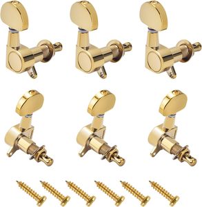 6 PCS Mécaniques de Guitare à Verrouillage 3L3R avec Vis de Fixation pour Guitares Acoustiques et Électriques - Product Image 1