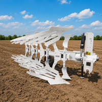 Charrue hydraulique à retourner 4+1 sillons personnalisée pour tracteur, équipement agricole à haut rendement
