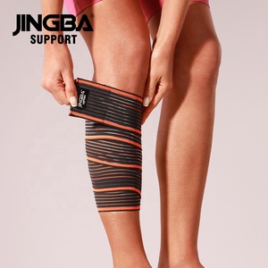 Manchons de <span class=keywords><strong>compression</strong></span> flexibles pour mollets JINGBA pour hommes et femmes, expédition rapide, attelle de jambe pour la course à pied, le cyclisme, les voyages - Product Image 3
