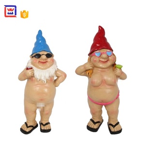 Gnomo de jardín para <span class=keywords><strong>parejas</strong></span> <span class=keywords><strong>desnudo</strong></span> de resina - Product Image 2