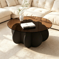 Table basse en verre minimaliste, design moderne, petite table de salon, mobilier tendance de luxe léger pour la maison
