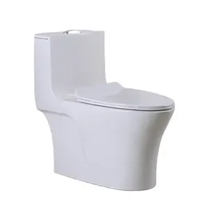 Penjualan Langsung Pabrik Diskon Kekuatan Murah Siphon Satu Piece Flush Toilet Commode