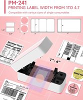 Phomemo 241Bt LabelCreate imprimante d'étiquettes thermique imprimante d'expédition 4*6 imprimante d'étiquettes compacte noire pour colis d'expédition