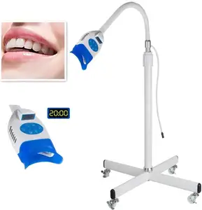 Dental Floor Standing Type Teeth Whitening Bleaching Unit with 10Pcs Blue LED Light Teeth Bleach