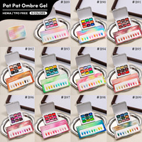 JTING Nouvelle palette de gel à ongles Pat Pat Ombre 9 couleurs sans HEMA/TPO, pour un mélange lisse et uniforme, ensemble de vernis à ongles pour salon de manucure