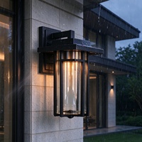 Lampes murales extérieures à LED de style classique, longues et étanches, à intensité variable, pour jardin et cour, construction en alliage d'aluminium