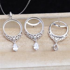 Composant de bijoux vide pour boucles d'oreilles rétro à pampilles, en argent S925, avec plateau Mabei pour perle de 14,6 mm - Product Image 5