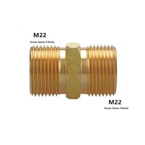 Adaptateur à pression en laiton massif pour raccords à vis, lave-linge, pompe sortie <span class=keywords><strong>de</strong></span> tuyau pour raccords à vis, karting, 9mm M22/14mm - Product Image 2