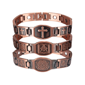 Pulsera <span class=keywords><strong>de</strong></span> cobre puro simple clásica al por mayor para hombre Ojo <span class=keywords><strong>de</strong></span> <span class=keywords><strong>demonio</strong></span> vikingo magnético para regalo - Product Image 1