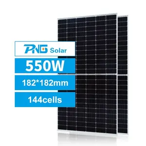 182*182mm Mono PERK Solar Panel 540W 550W 560W Half Cell 144 cells Monocrystalline PV Module