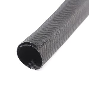 38.1mmブラックセルフクロージングブレードワイヤールームセルフクロージングケーブルラップ編組スリーブ - Product Image 1