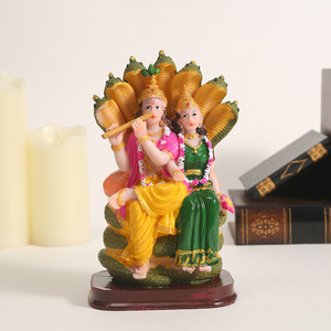 Couple en résine indienne artisanat ornements déesse thaïlandaise décorations de bureau statue de dieu hindou - Product Image 1