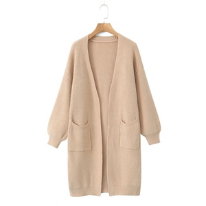 Nouveau <span class=keywords><strong>Cardigan</strong></span> <span class=keywords><strong>Femme</strong></span> 2026 <span class=keywords><strong>Vintage</strong></span> Décontracté Ample à Manches Longues Col en V avec Poches Décoratives Longueur Moyenne - Product Image 2
