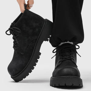 Bottes de sécurité de travail pour hommes, pour chantier de construction, cuir véritable, imperméables, antidérapantes, toutes saisons - Product Image 4
