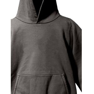 Sweat-shirt vintage en molleton français pour homme avec logo personnalisé, coupe courte, épaules tombantes, coton lourd 460 g/m², sans cordon, à capuche, pour l'hiver - Product Image 4