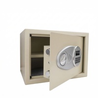 Coffre-fort électronique haute sécurité avec code et clé, blanc, options de verrouillage multiples, antivol, pour hôtel, maison, stockage