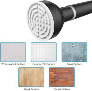 Tringles à rideaux d'angle extensibles CF Modern pour baie vitrée, <span class=keywords><strong>sans</strong></span> perçage, pour salle <span class=keywords><strong>de</strong></span> bain <span class=keywords><strong>de</strong></span> luxe - Product Image 3