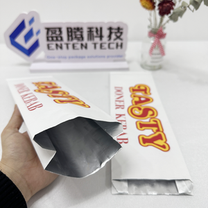 ถุงกระดาษฟอยล์สีเงินสำหรับบรรจุเบอร์เกอร์ ตัวอย่างฟรี ถุงกระดาษกันน้ำมันแบบใช้แล้วทิ้งสำหรับซื้อกลับบ้าน - Product Image 6