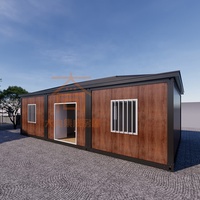 Maison conteneur préfabriquée démontable à plancher plat, facile à installer, pour appartement ou villa, avec cuisine et salle de bain