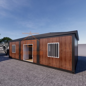 Maison conteneur préfabriquée démontable à plancher plat, facile à installer, pour <span class=keywords><strong>appartement</strong></span> ou villa, avec cuisine et salle de bain - Product Image 2