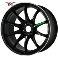 Rines de Aleación Forjados Multirradio Personalizados, Labios Negros Brillantes Tipo Espejo, 17 18 19 20 Pulgadas 5x112 5 * 114.3, para Audi RS4 BMW M4