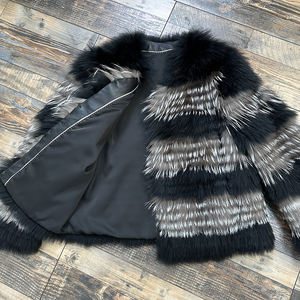 2025新着冬厚手レザーファージャケットホッキョクジャケットショートフォックスファー女性 - Product Image 6