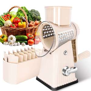 Multi-Function Manual Stainless Steel <b>Vegetable</b> <b>Cutter</b> with Easy Clean Design Hand Roller Kitchen Tool PP Plastic Construction - Product Image 5