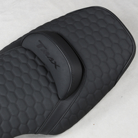 Housse de siège de moto GANE personnalisée, style TMAXSports, brodée, ensemble complet en cuir, motif hexagonal en diamant