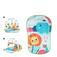 Bébé activité Gym musique Piano tapis pliable rond tapis pédale musique coup de pied Piano clavier Fitness cadre jouer tapis jouets pour enfants