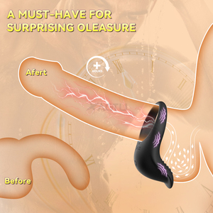 Yeni gelen esnek silikon Penis halkası vibratör titreşimli halka erkekler için seks oyuncakları çift - Product Image 6