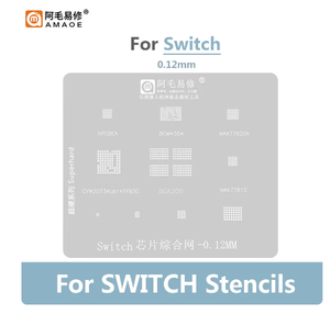Amaoe 0.12mm tin mẫu BGA <span class=keywords><strong>reballing</strong></span> <span class=keywords><strong>Stencil</strong></span> cho điện thoại di động sửa chữa tích hợp trồng chuyển đổi IC chip bga200 nfcbea - Product Image 5