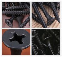Vis pour cloisons sèches en Phosphate noir, 3.5x25mm, 6x1, fil fin et grossier, tournilo, gypse, fabrication chinoise
