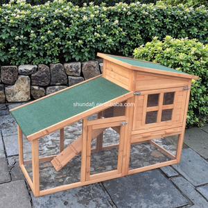 SDR029 Eco-Friendly Classic Wooden Rabbit Hutch for All Seasons Outdoor <b>Pet</b> House - Product Image 1