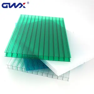 Durable polycarbonate hollow/policarbonate roofing sheet twin wall triple wall sheet for Skylight Roofing