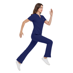 Uniformes Médicos Elásticos Personalizados 42389, Ropa de <span class=keywords><strong>Trabajo</strong></span> de Oficina para Mujer, Poliéster de Alta Calidad - Product Image 1
