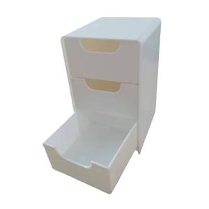 Boîte de rangement carrée moderne en plastique, miroir de bureau peu encombrant, armoire multifonctionnelle pliable pour cosmétiques et bijoux - Product Image 2