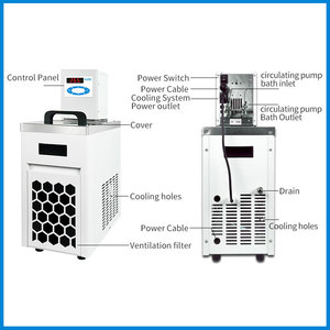 Bain-marie vertical Veidt pour températures élevées et basses (-20~100°C) 220V – Appareil de laboratoire à thermostat pour refroidissement à basse température - Product Image 4